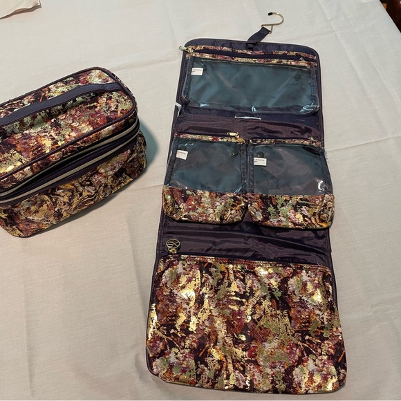 Sonia Kashuk Purple Floral Toiletry Bag - Picture 1 of 7